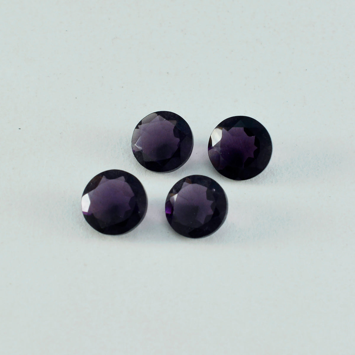 Riyogems 1PC Purple Amethyst CZ Faceted 14x14 mm Round Shape handsome Quality Loose Gem