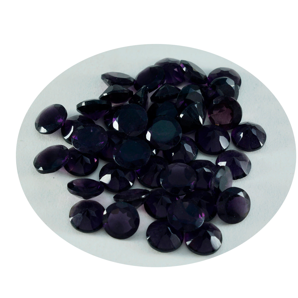 riyogems 1 шт. фиолетовый аметист cz ограненный 7x7 мм круглая форма красивые качественные свободные драгоценные камни
