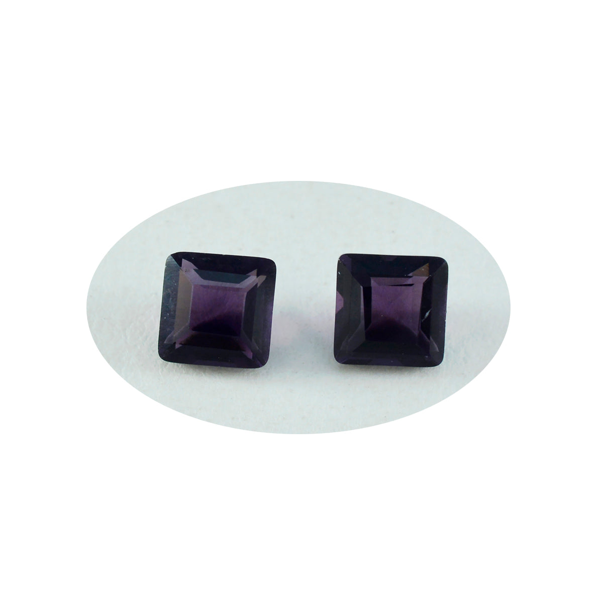 riyogems 1 pezzo di ametista viola cz sfaccettato 11x11 mm di forma quadrata, pietra sciolta di qualità carina