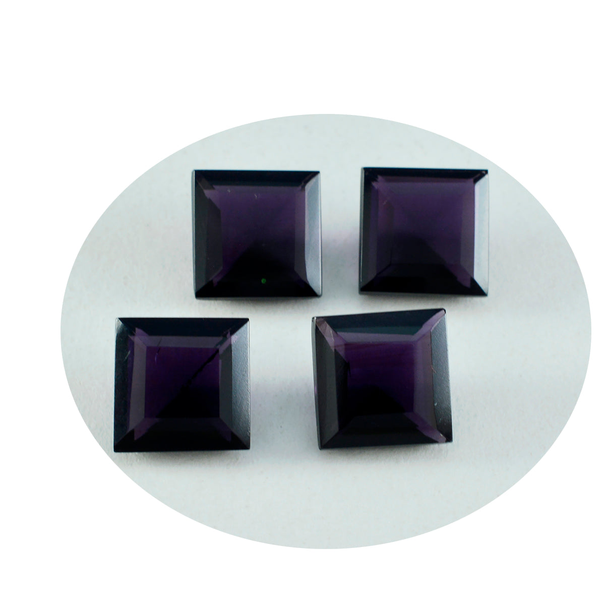 riyogems 1шт фиолетовый аметист cz ограненный 15x15 мм квадратная форма + качественный камень