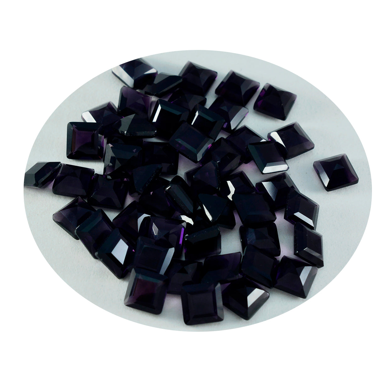 riyogems 1 шт. фиолетовый аметист граненый cz 8x8 мм драгоценный камень квадратной формы потрясающего качества