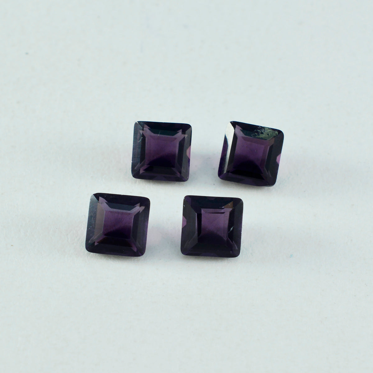 Riyogems 1PC Purple Amethyst CZ Faceted 9x9 mm Square Shape beauty Quality Loose Gem