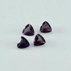 Riyogems 1PC Purple Amethyst CZ Faceted 10x10 mm Trillion Shape pretty Quality Gems