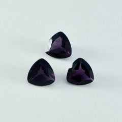 riyogems 1 pz ametista viola cz sfaccettato 15x15 mm forma trilione pietra sciolta di bella qualità