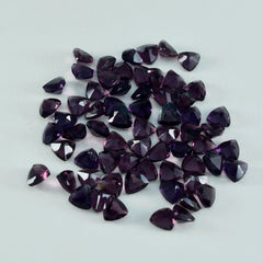 Riyogems 1 pieza de amatista púrpura CZ facetada 5x5mm forma de trillón gema suelta de calidad A1