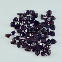 Riyogems 1 Stück violetter Amethyst, CZ, facettiert, 5 x 5 mm, Trillionenform, A1-Qualität, lose Edelsteine