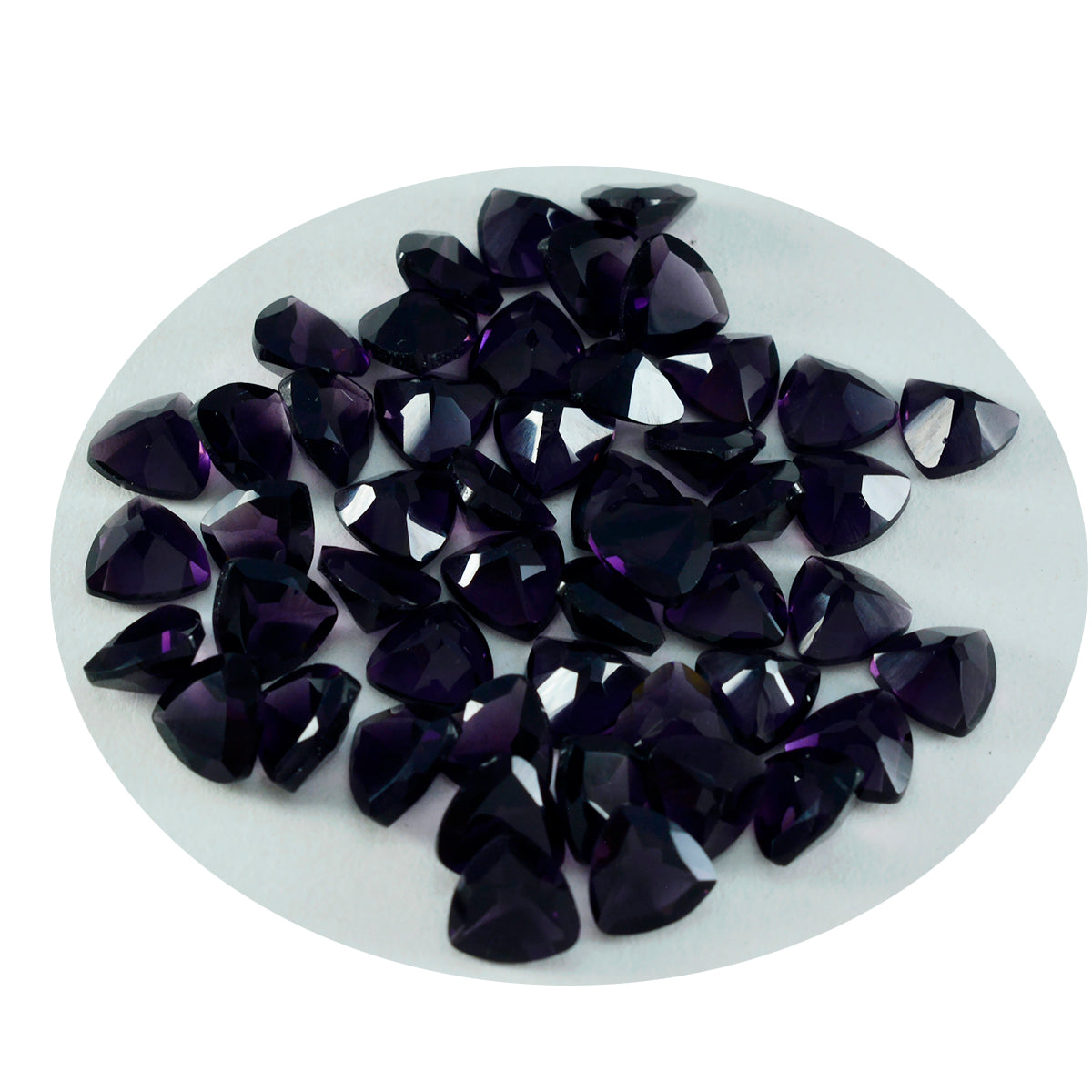 riyogems 1 шт. фиолетовый аметист cz граненый 8x8 мм форма триллиона красивое качество свободный драгоценный камень