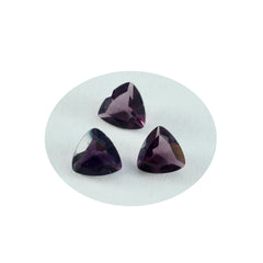 Riyogems 1PC Purple Amethyst CZ Faceted 9x9 mm Trillion Shape attractive Quality Gem