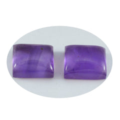 Riyogems 1 Stück lila Amethyst-Cabochon, 10 x 12 mm, achteckige Form, wunderbare Qualität, lose Edelsteine