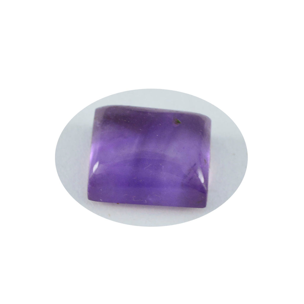 Riyogems 1PC Purple Amethyst Cabochon 12x16 mm Octagon Shape superb Quality Loose Gemstone