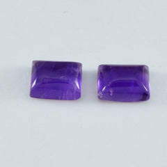 Riyogems 1PC Purple Amethyst Cabochon 4x6 mm Octagon Shape astonishing Quality Loose Gemstone