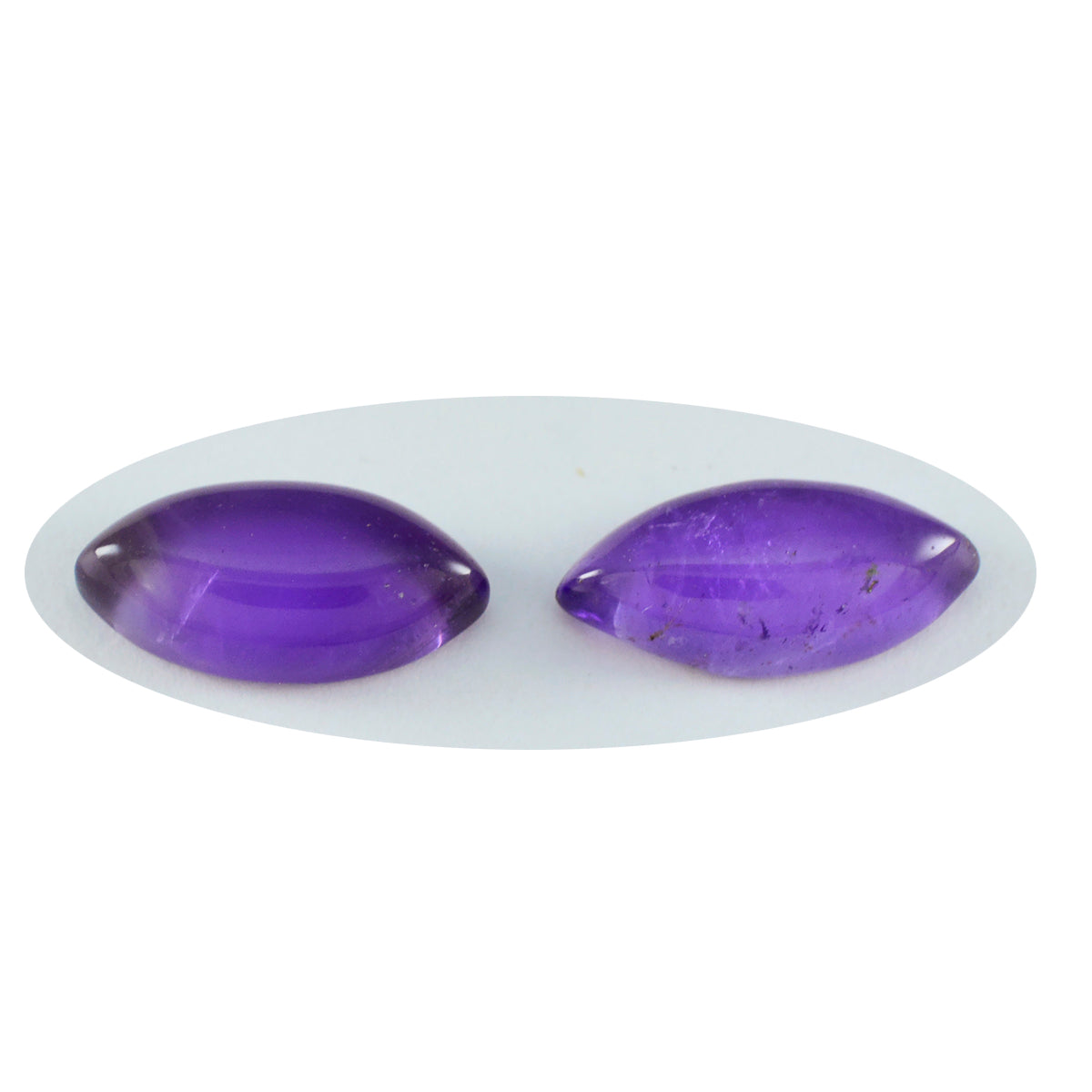Riyogems 1PC Purple Amethyst Cabochon 10x20 mm Marquise Shape A+ Quality Loose Gemstone