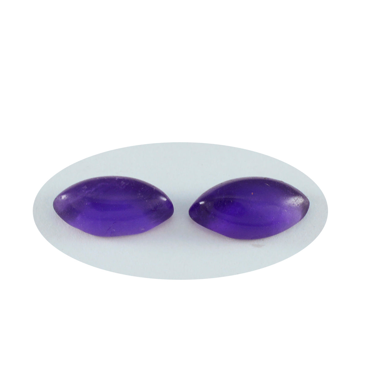 Riyogems 1 Stück violetter Amethyst-Cabochon, 5 x 10 mm, Marquise-Form, erstaunlicher Qualitätsstein