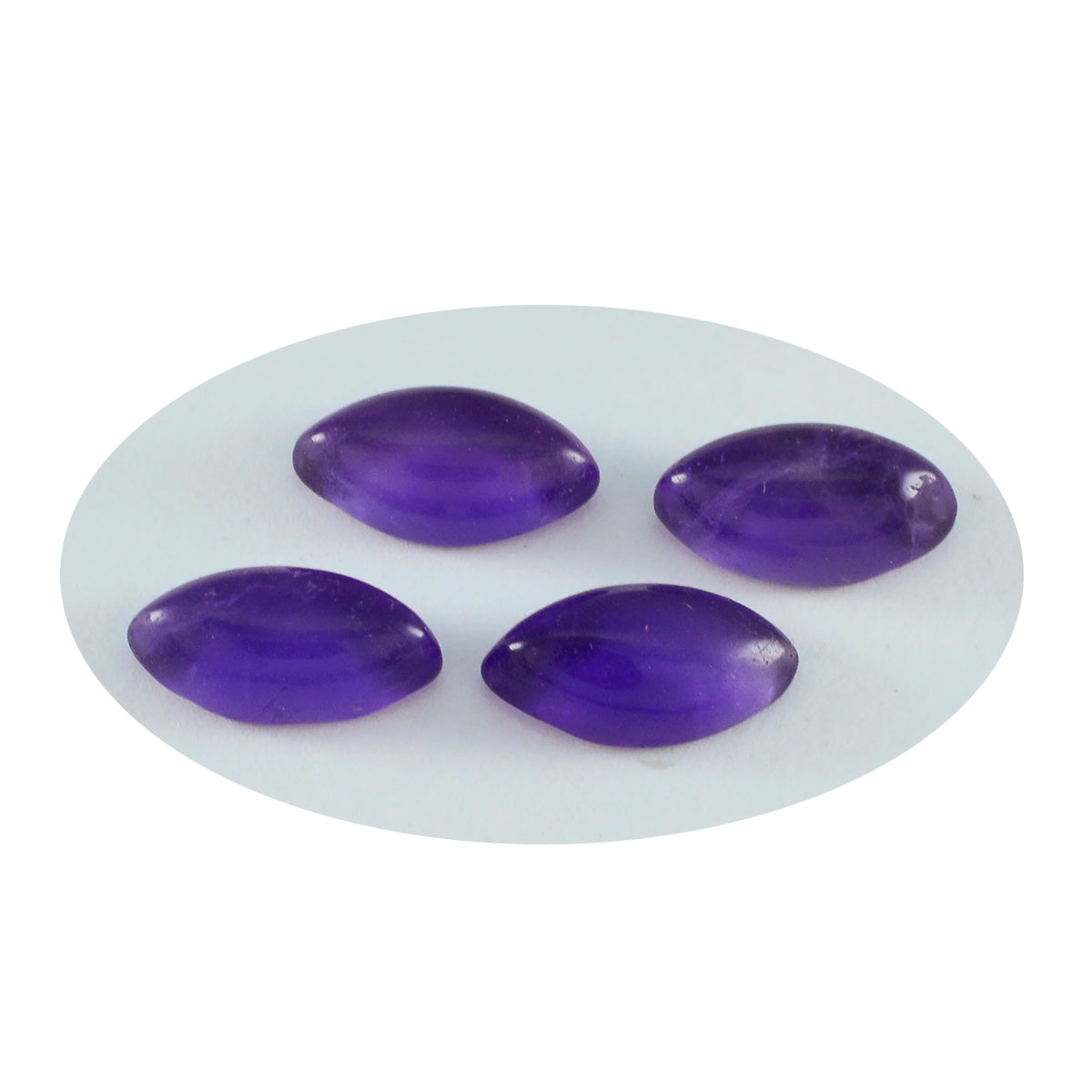 Riyogems 1 Stück lila Amethyst-Cabochon, 6 x 12 mm, Marquise-Form, süßer Qualitäts-Edelstein