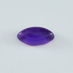 Riyogems 1pc cabochon d'améthyste violet 9x18mm forme marquise qualité aaa pierre en vrac