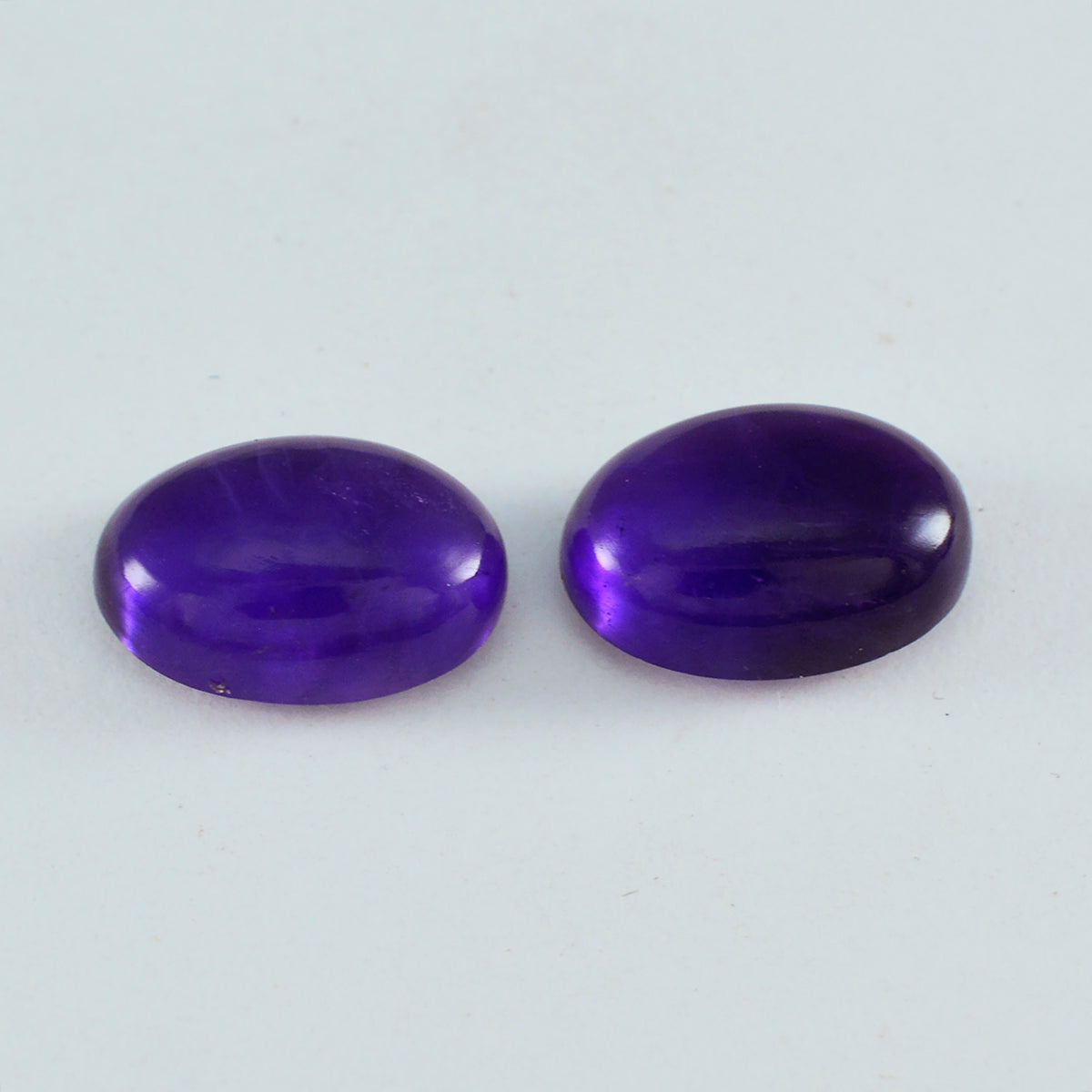 Riyogems 1PC Purple Amethyst Cabochon 12x16 mm Oval Shape pretty Quality Gemstone
