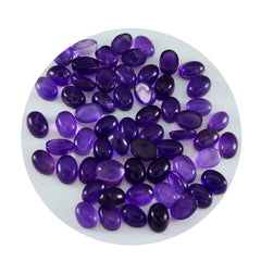 Riyogems 1 pieza cabujón de amatista púrpura 4x6mm forma ovalada piedra de buena calidad