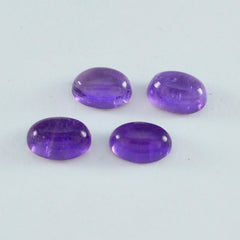 Riyogems, 1 pieza, cabujón de amatista púrpura, 6x8mm, forma ovalada, hermosa gema suelta de calidad
