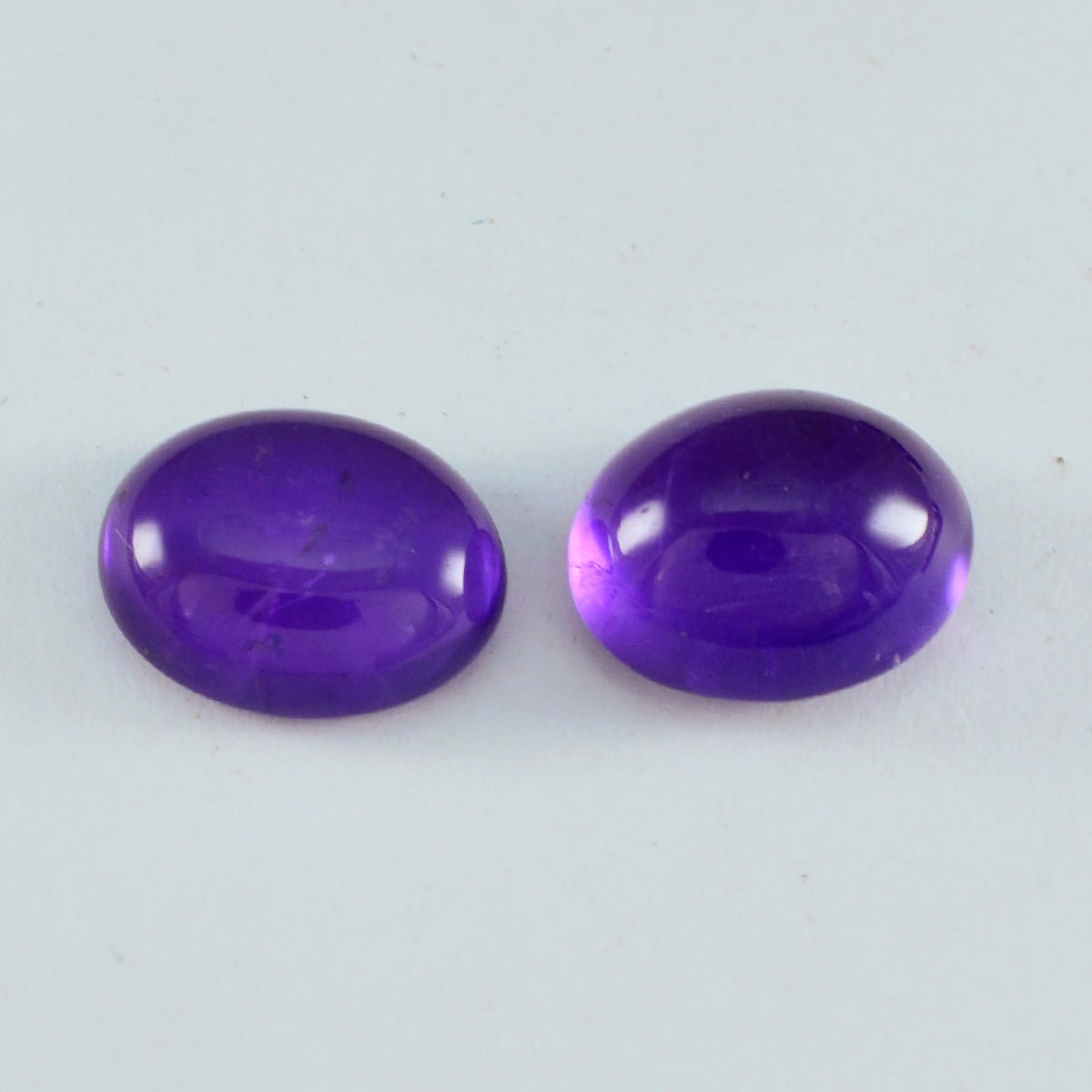 Riyogems 1PC Purple Amethyst Cabochon 9x11 mm Oval Shape handsome Quality Loose Gemstone