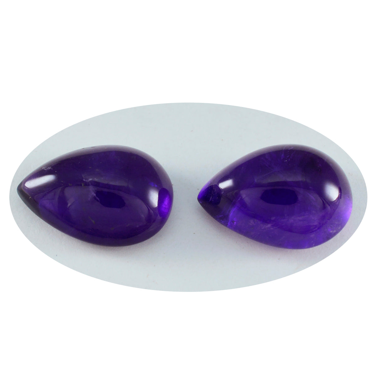 Riyogems 1PC Purple Amethyst Cabochon 10x14 mm Pear Shape startling Quality Gems