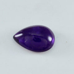 Riyogems 1pc cabochon d'améthyste violet 12x16mm forme de poire pierre de merveilleuse qualité