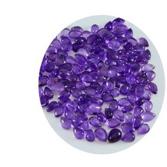 Riyogems 1pc cabochon d'améthyste violet 4x6mm forme de poire qualité étonnante gemme en vrac