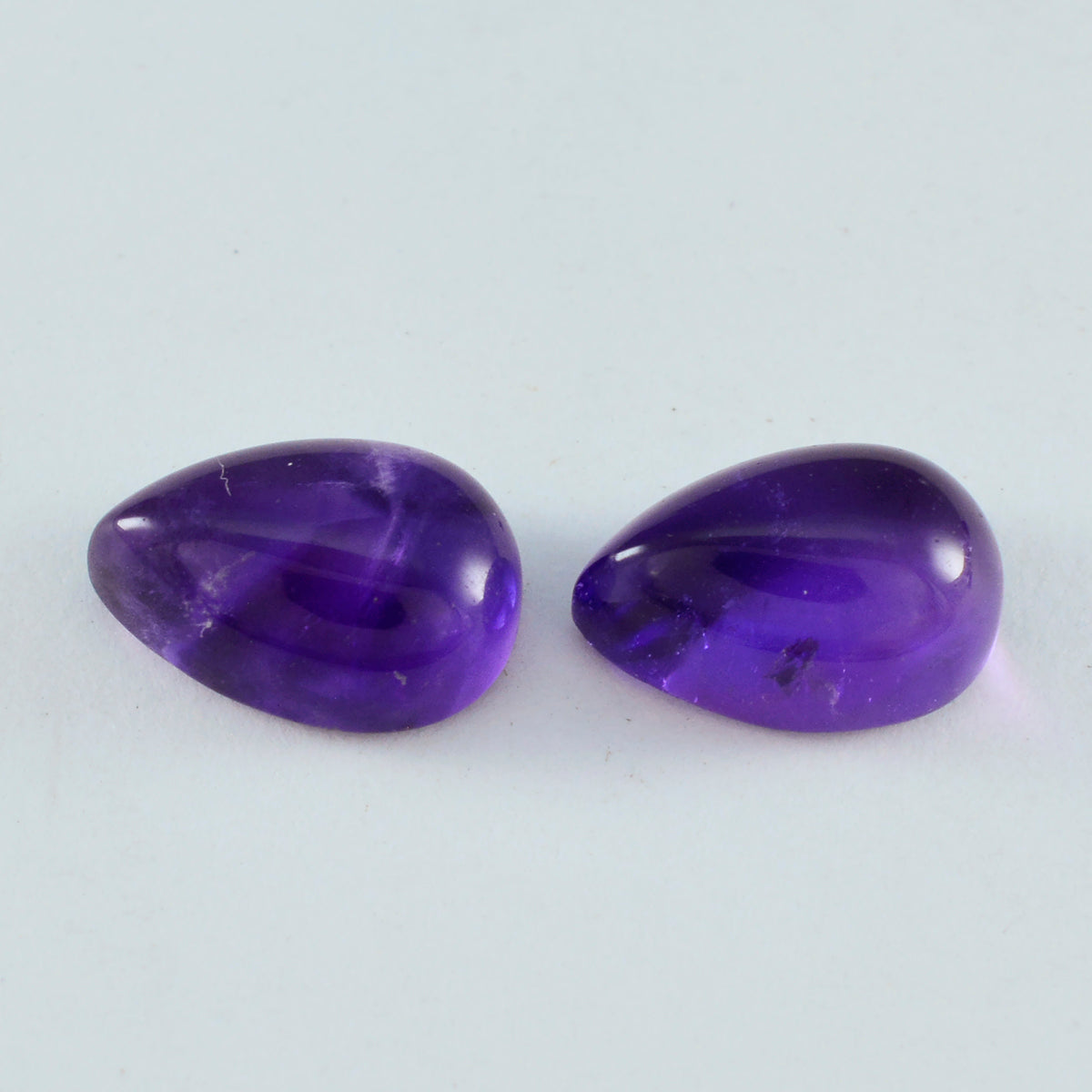 Riyogems 1PC Purple Amethyst Cabochon 6x9 mm Pear Shape handsome Quality Loose Stone