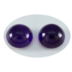 Riyogems 1 pc cabochon d'améthyste violette 12x12 mm forme ronde a + qualité gemme en vrac