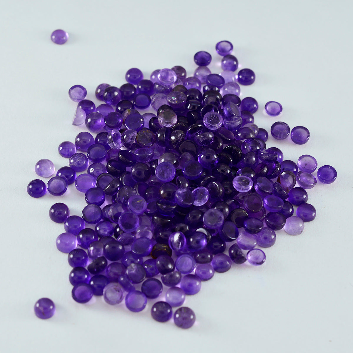 Riyogems 1 pieza cabujón de amatista púrpura 4x4mm forma redonda gema suelta de excelente calidad
