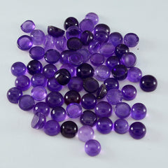 Riyogems 1PC Purple Amethyst Cabochon 4x4 mm Round Shape superb Quality Loose Gem
