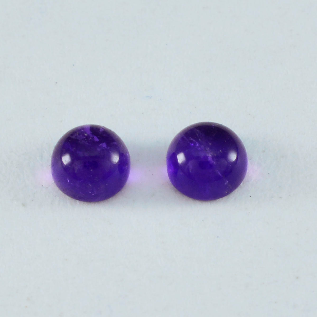 Riyogems 1PC Purple Amethyst Cabochon 5x5 mm Round Shape awesome Quality Loose Gems