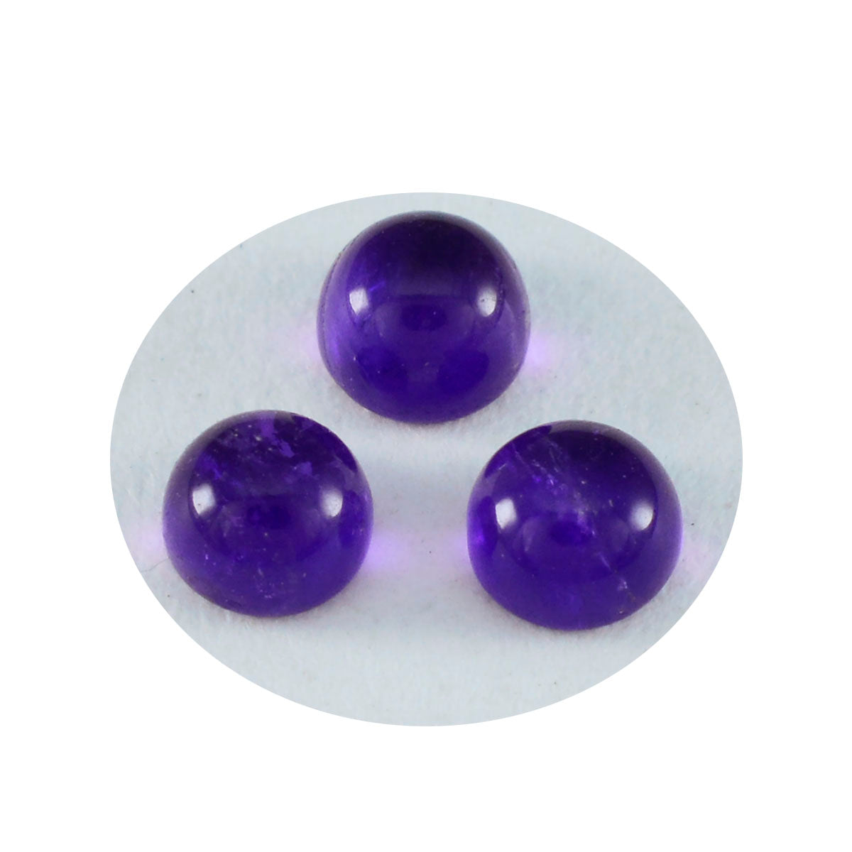 Riyogems 1PC Purple Amethyst Cabochon 6x6 mm Round Shape beauty Quality Loose Stone