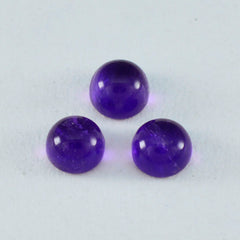 Riyogems 1pc cabochon d'améthyste violet 6x6mm forme ronde beauté qualité pierre en vrac