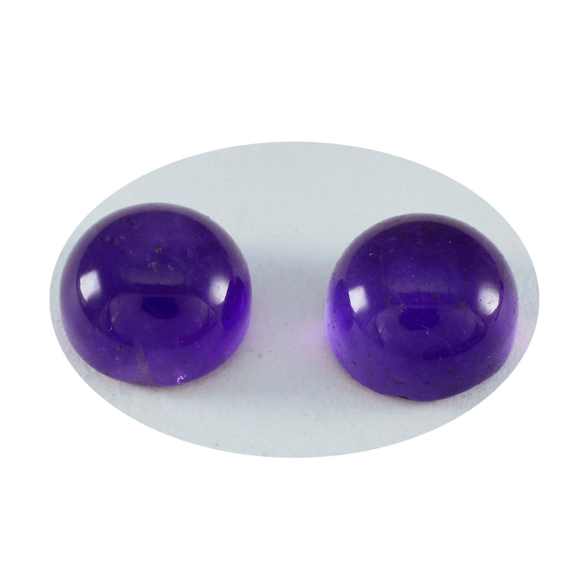 Riyogems 1PC Purple Amethyst Cabochon 9X9 mm Round Shape A Quality Gems