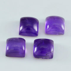 Riyogems 1PC Purple Amethyst Cabochon 11x11 mm Square Shape nice-looking Quality Loose Stone