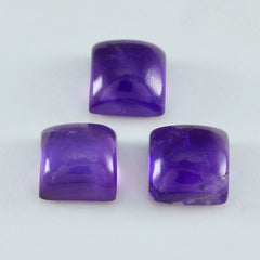 Riyogems 1PC Purple Amethyst Cabochon 12x12 mm Square Shape excellent Quality Loose Gemstone