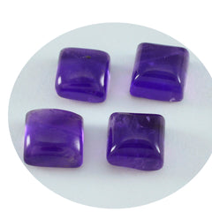 Riyogems 1 Stück lila Amethyst-Cabochon, 13 x 13 mm, quadratische Form, hübscher Qualitäts-Edelstein