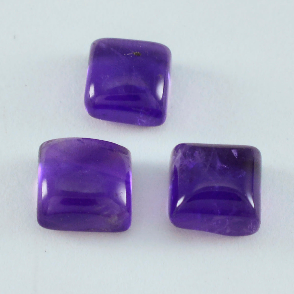 riyogems 1pc cabochon d'améthyste violette 14x14 mm forme carrée gemmes de qualité étonnante