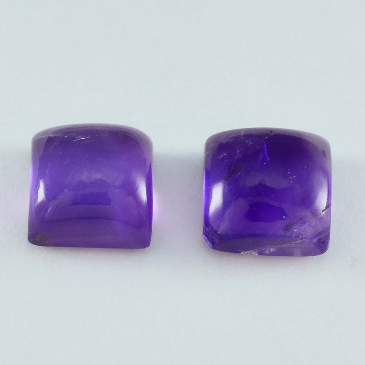 Riyogems 1PC Purple Amethyst Cabochon 15x15 mm Square Shape lovely Quality Stone