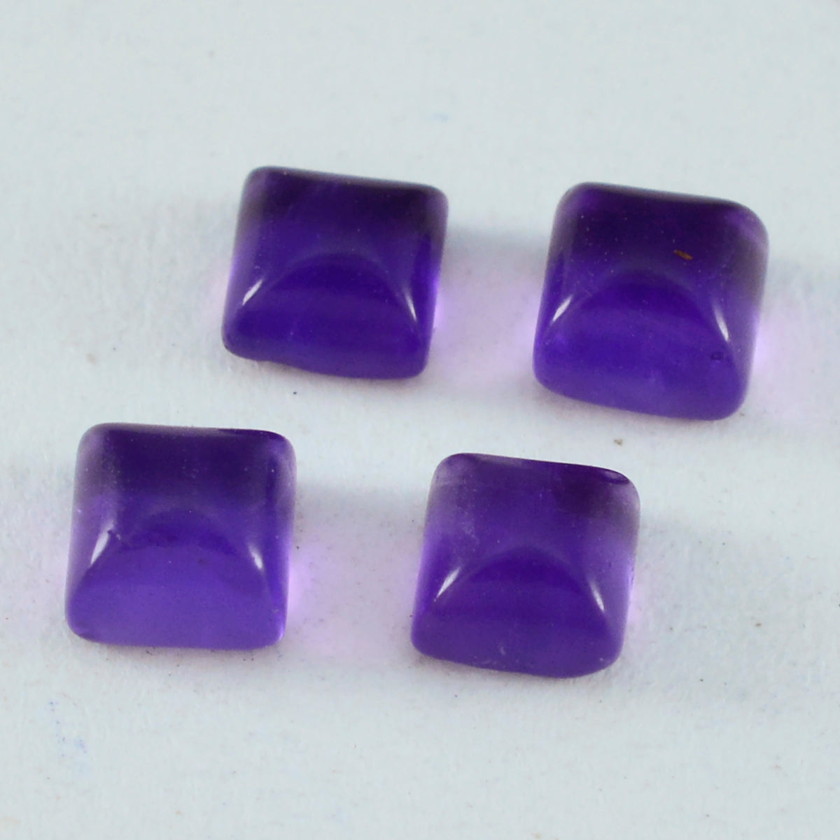 Riyogems 1pc cabochon d'améthyste violet 6x6 mm forme carrée belles pierres précieuses de qualité