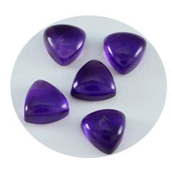 riyogems 1pc cabochon d'améthyste violet 11x11 mm forme trillion pierre de qualité impressionnante