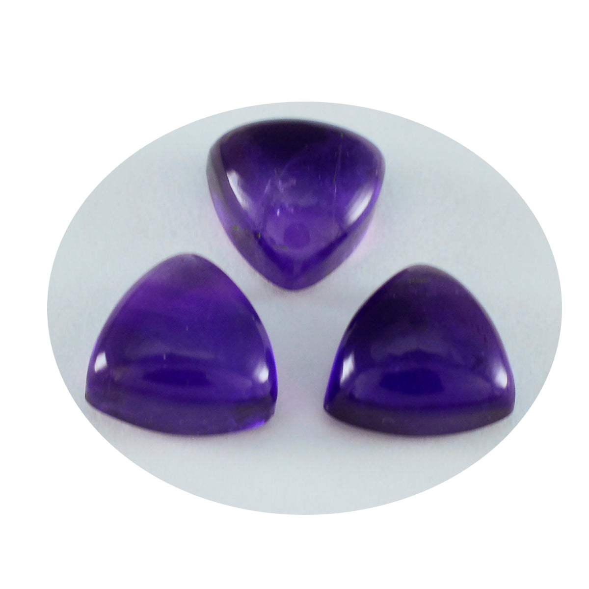 riyogems 1pc cabochon d'améthyste violet 8x8 mm forme trillion merveilleuse qualité pierre précieuse en vrac