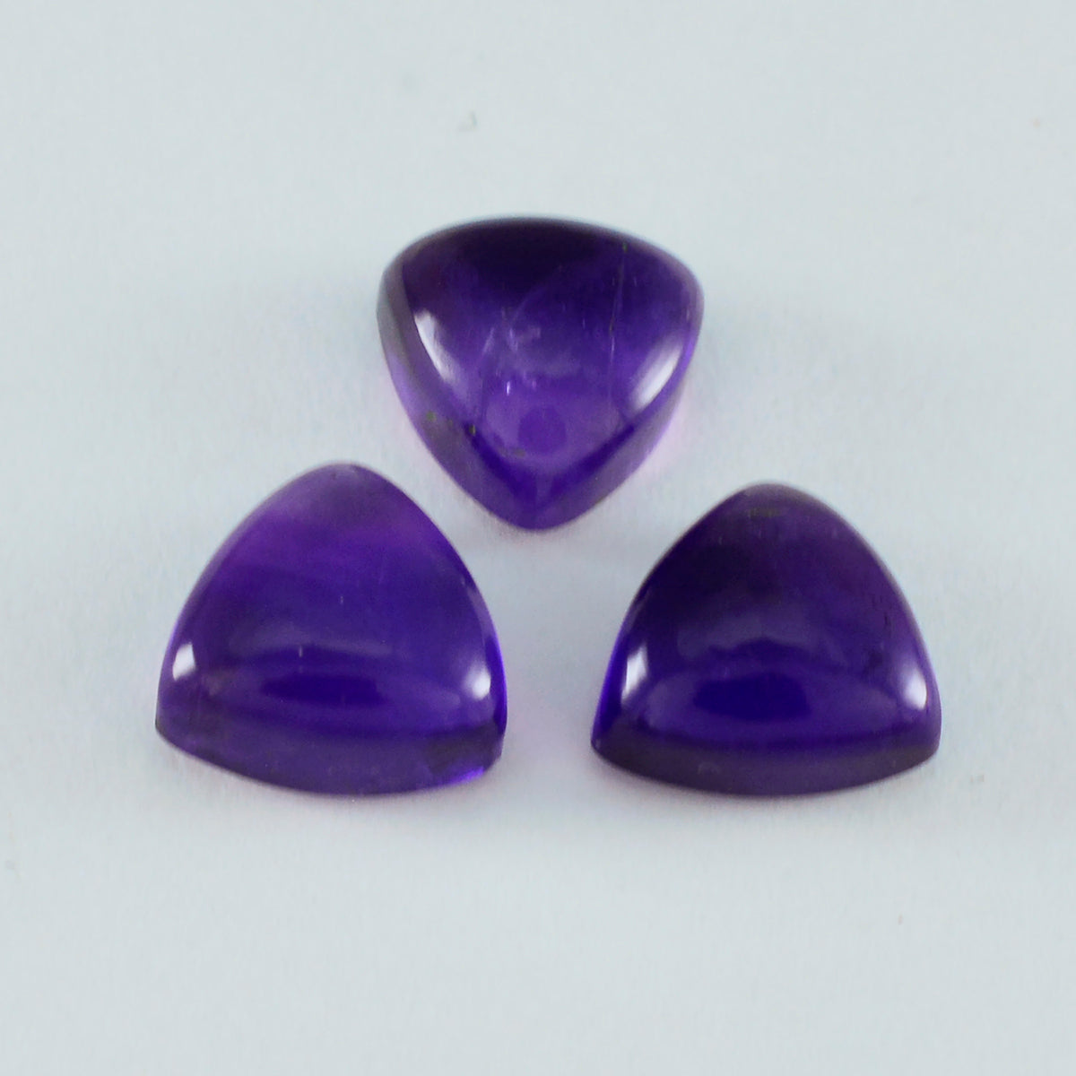 Riyogems 1 pieza cabujón de amatista púrpura 9x9 mm forma de trillón gema de calidad dulce