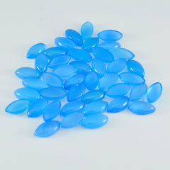Riyogems 1PC blauwe chalcedoon cabochon 3x6 mm markiesvorm uitstekende kwaliteit losse edelsteen