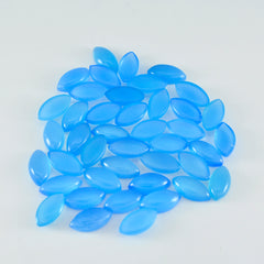 Riyogems 1 pc cabochon calcédoine bleue 4x8 mm forme marquise jolie qualité pierres précieuses en vrac