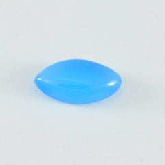 Riyogems 1 pieza cabujón de calcedonia azul 4x6 mm forma ovalada piedra de calidad fantástica