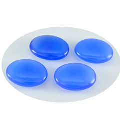 riyogems 1pc cabochon calcédoine bleue 12x16 mm forme ovale pierre de qualité mignonne