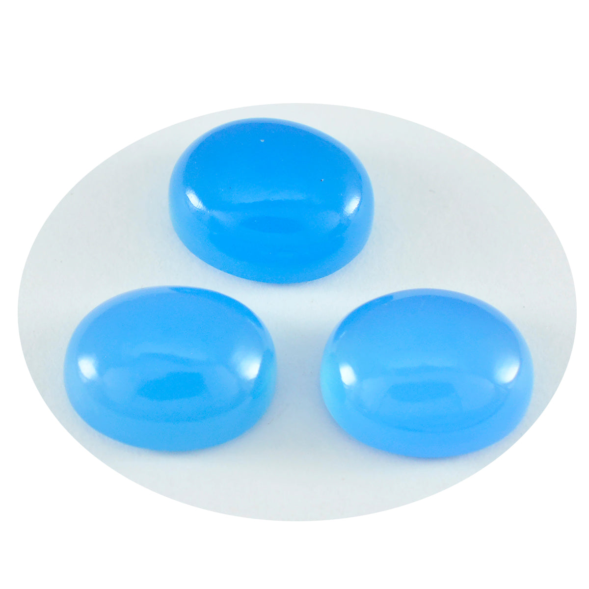 riyogems 1шт синий халцедон кабошон 7x9 мм овальная форма превосходное качество свободный камень