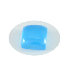 Riyogems 1 Stück blauer Chalcedon-Cabochon, 14 x 14 mm, quadratische Form, verblüffender Qualitäts-Edelstein