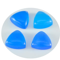Riyogems 1PC blauwe chalcedoon cabochon 10x10 mm biljoen vorm een kwaliteitsedelsteen